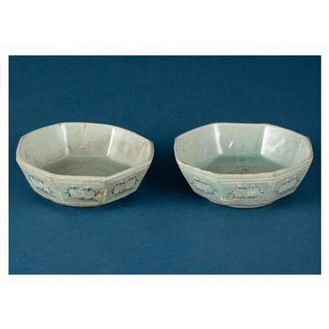 高麗青磁 八角碗 象嵌 朝鮮 高麗青磁 象嵌八角鉢 ｜ みんげい おくむら （日本と世界の民芸）